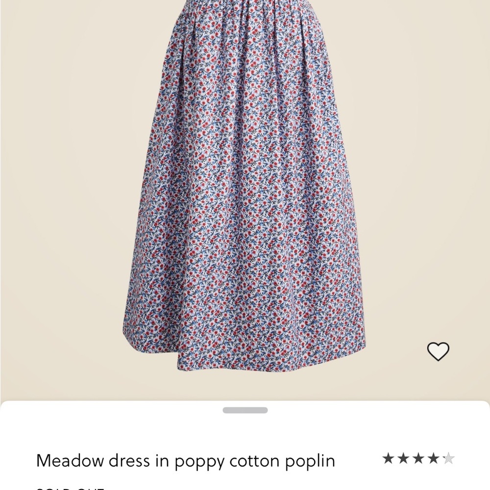 New! J. Crew Blue and White Puff Sleeve Midi Sundress - Picture 4 of 8